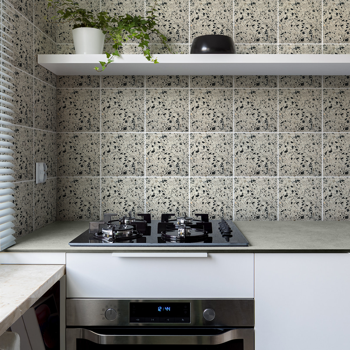 Stickers muraux - Sticker Mural Carrelage adhésif Cuisine Salle de Bain - 60 STICKERS CARRELAGES TERRAZZO DIANA