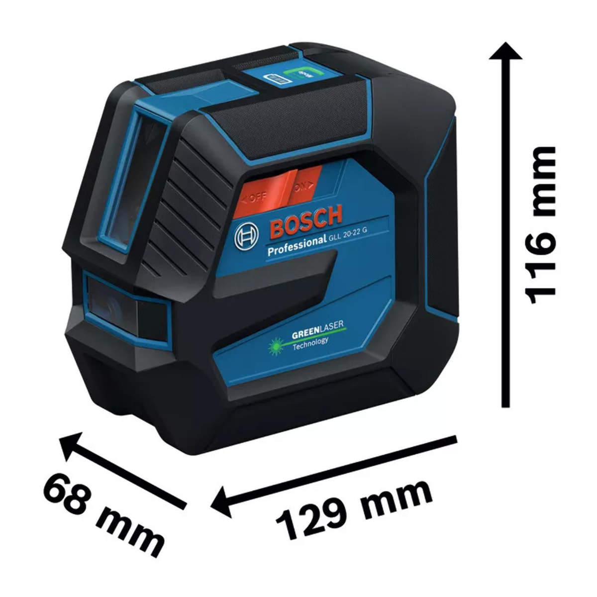 Laser lignes GLL 20-22 G - BOSCH - avec 4 piles 1,5V - trépied BT 150 - sacoche de transport - 0601065601