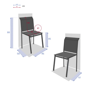 Chaise "Essentia" empilable lin & argile