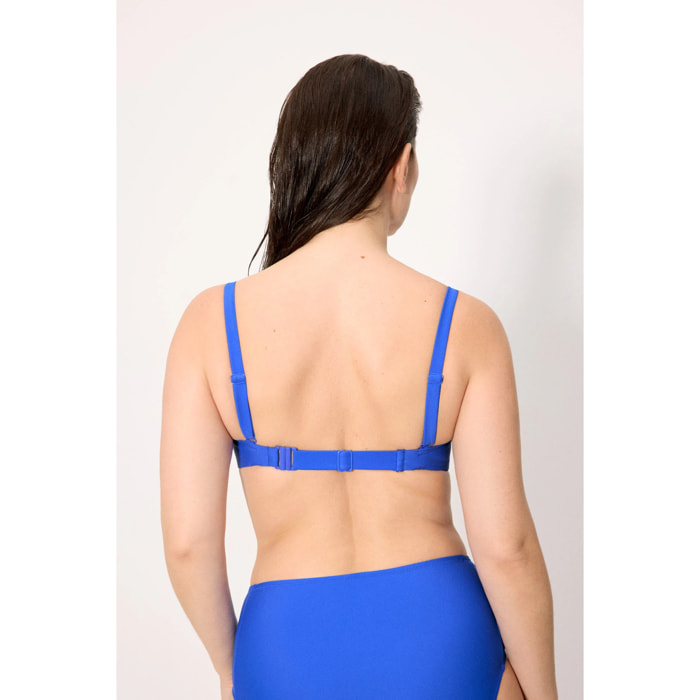 Top bikini contenitivo Blu