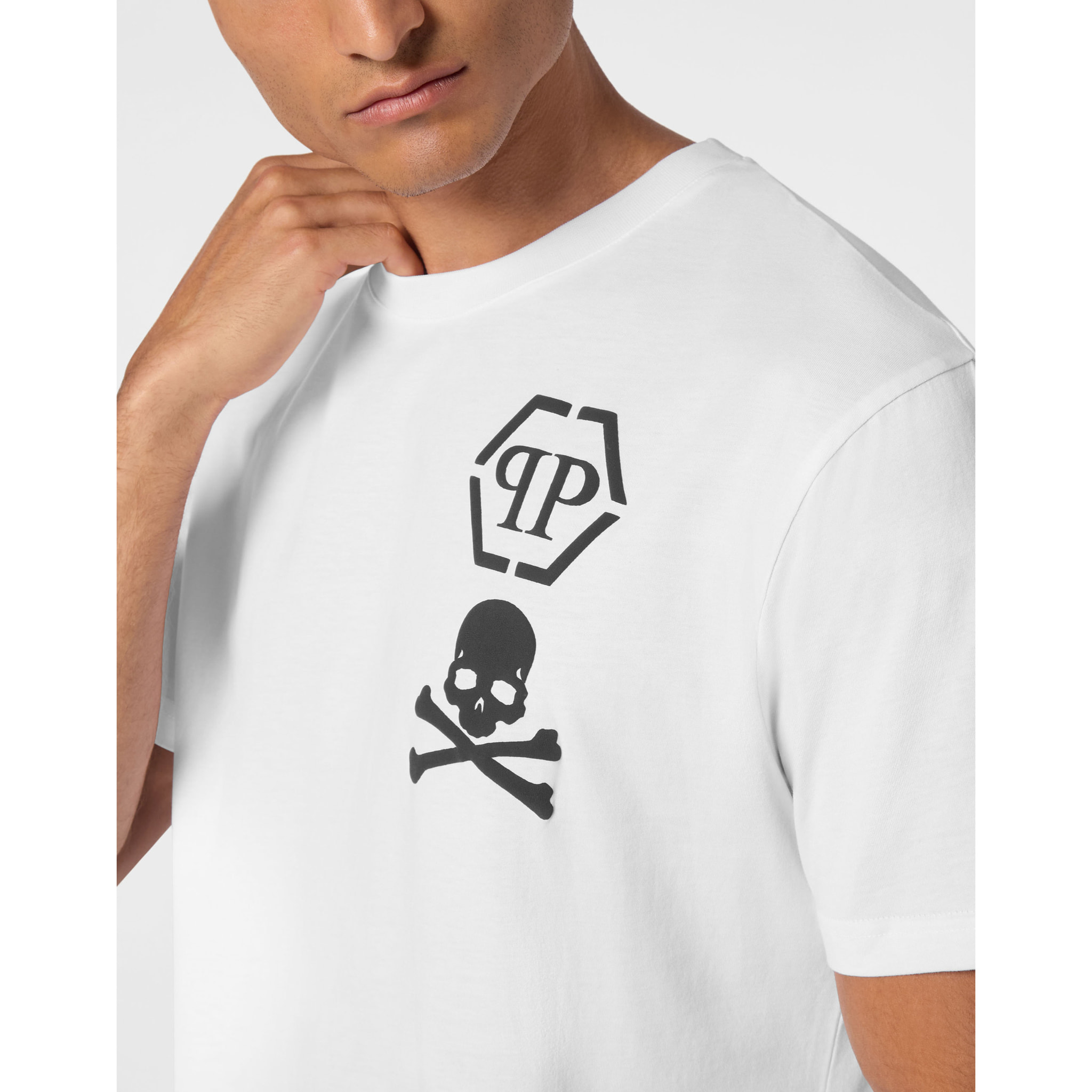 PHILIPP PLEIN Camiseta cuello pico SKULL&BONES