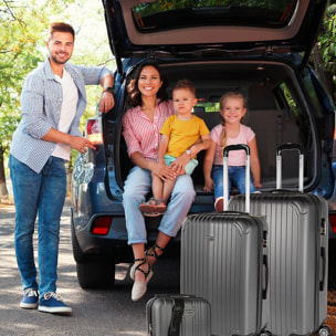 Juego De Maletas Rígidas Abs Itaca Sevron Antracita