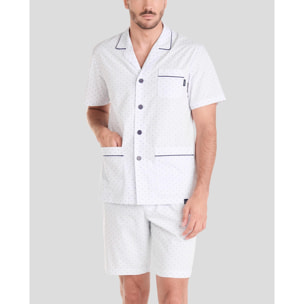 Pijama corto hombre plumeti rayas moderno