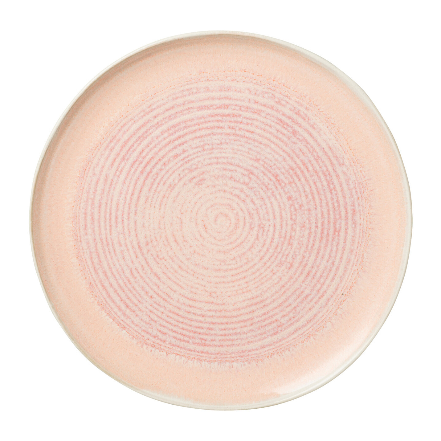 J-Line assiette Lara - porcelaine - rose clair - medium - 4 pcs