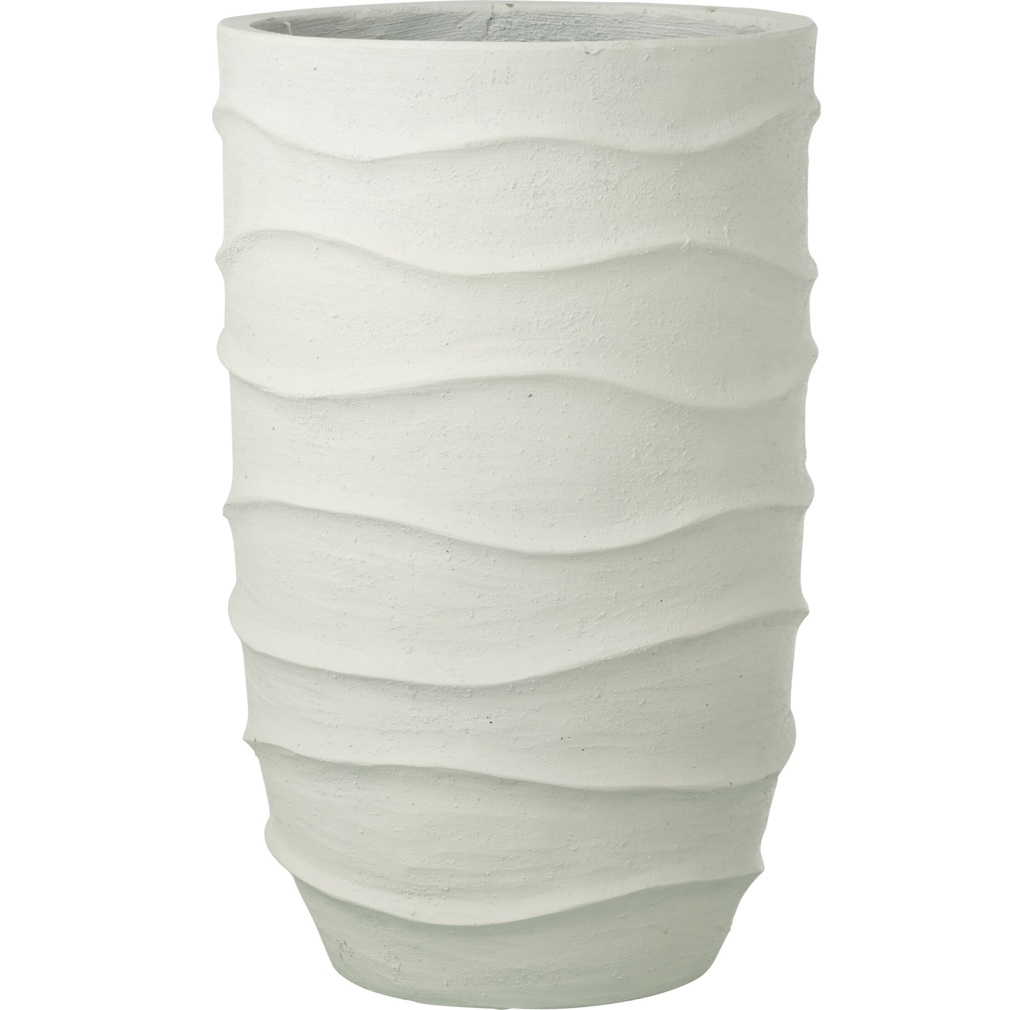 J-Line Cache-pot Vague + Extérieur Sable - blanc - extra large