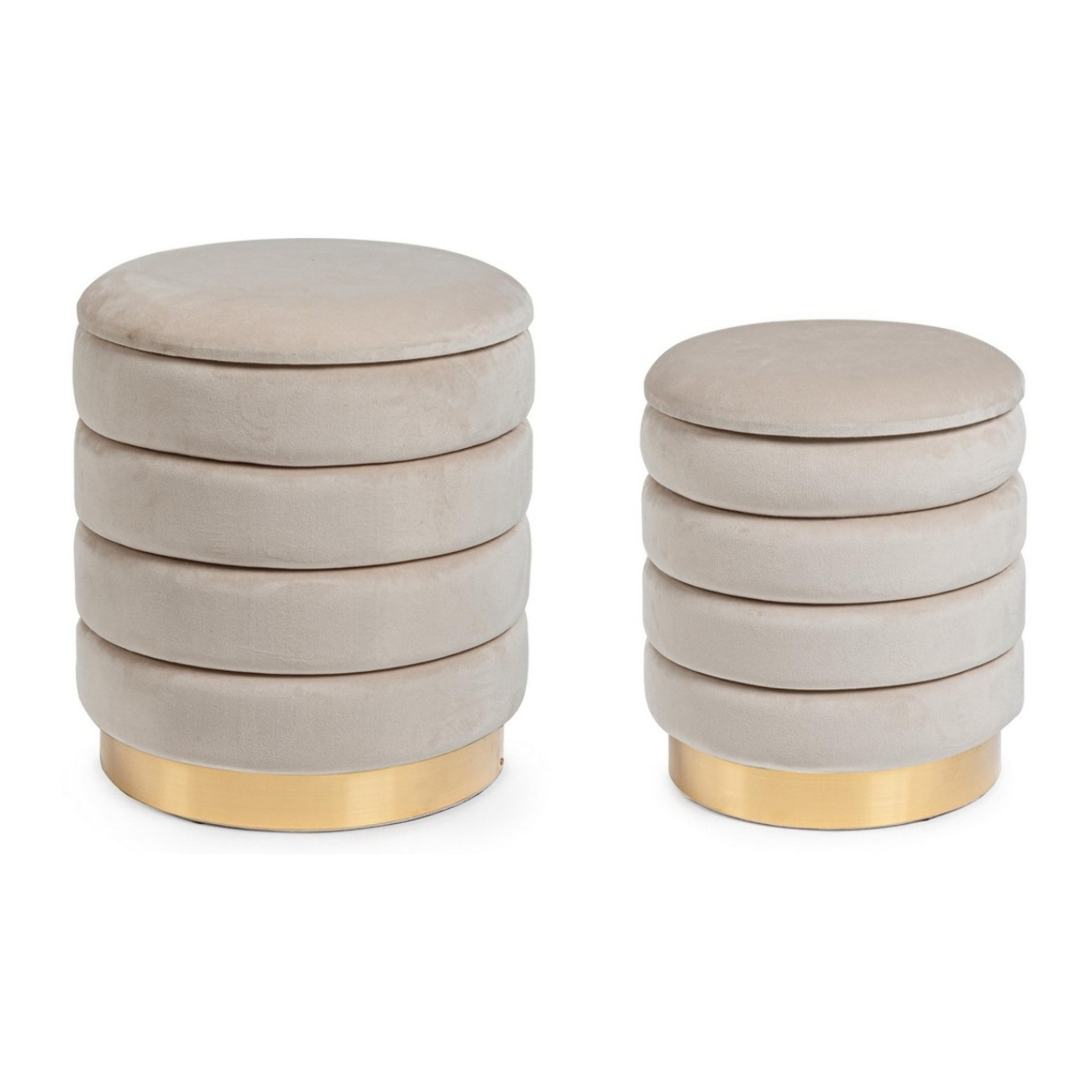 SET DI 2 POUF DARINA BEIGE