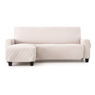 Cubre sofá para Chaise Longue DRY acolchado y antimanchas marfil (brazo izquierdo)