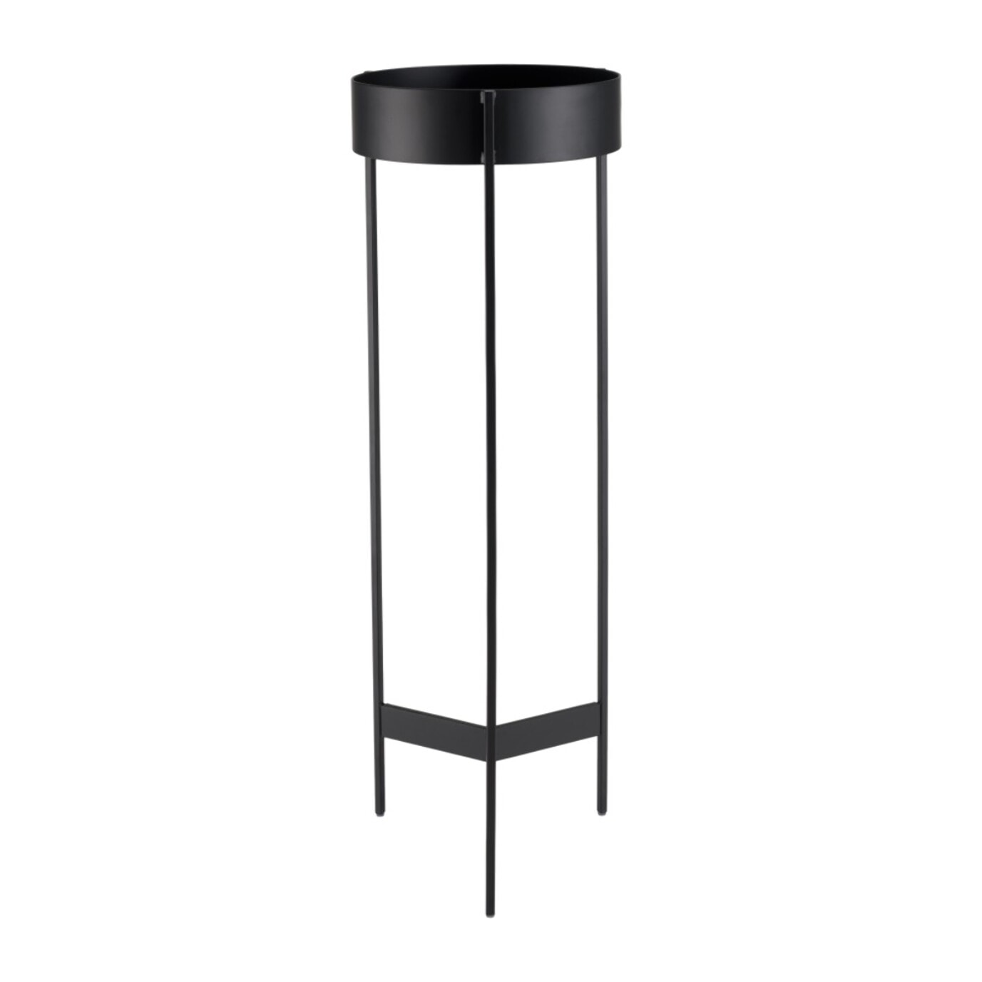 DALY - Sellette ronde / porte plantes GM noire piètement métal