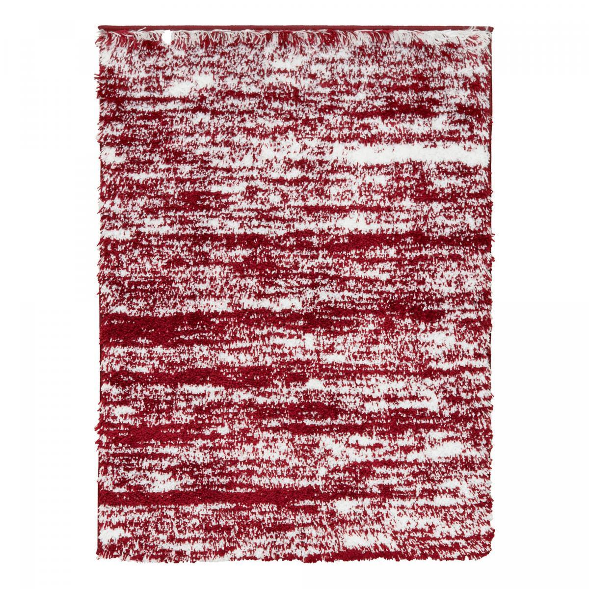 Tapis shaggy tissé motif faux uni HESO