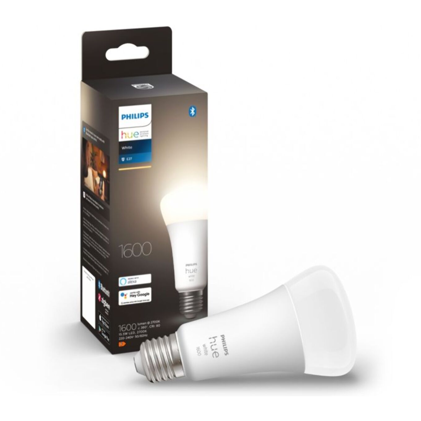 Ampoule LED connectée PHILIPS HUE White E27 100W