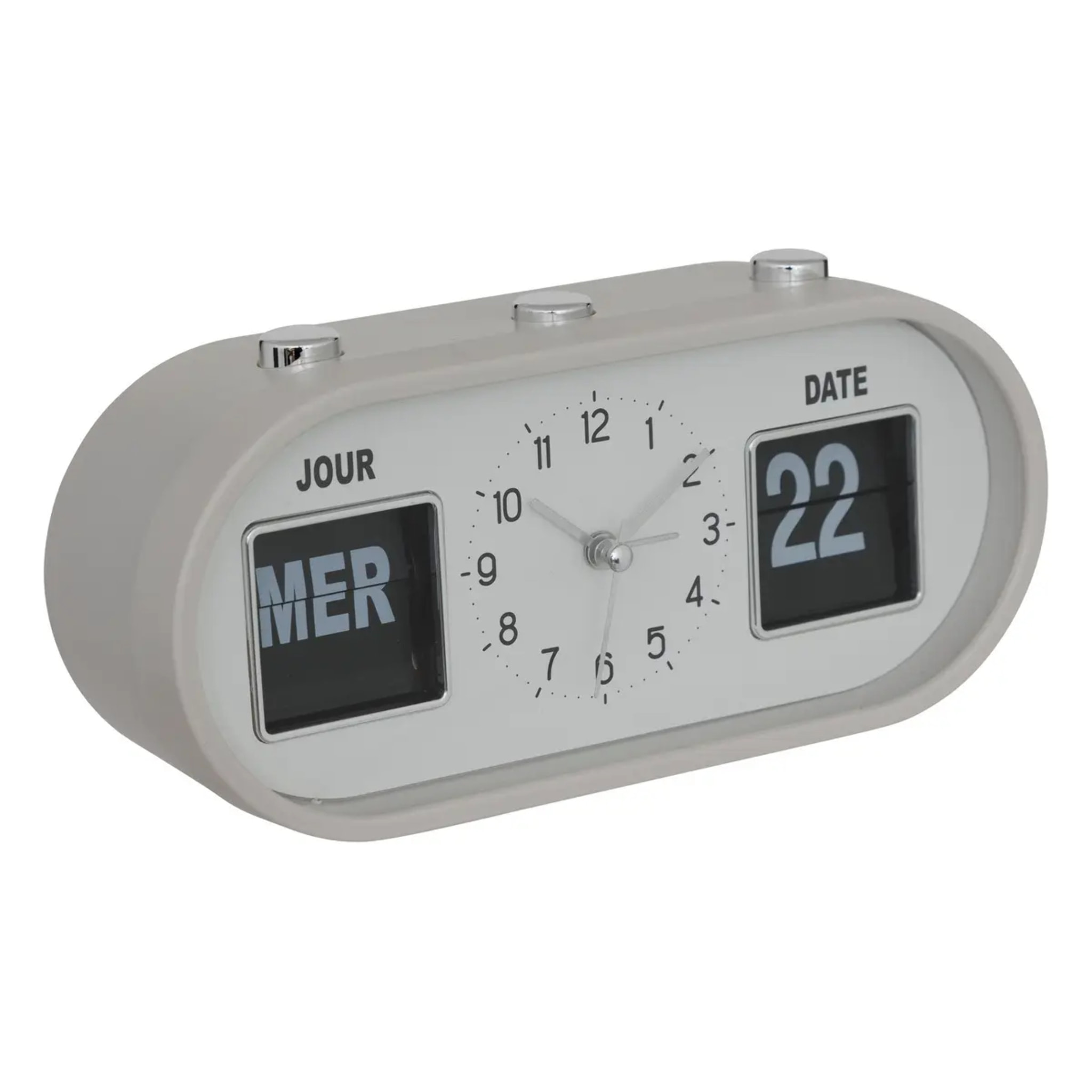 Réveil Edouard crème 20x9,5cm