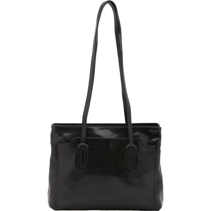 Borsa a spalla da donna - Modello Iduna Lux - Vera pelle - 35.0 x 26.0 x 12.0 cm