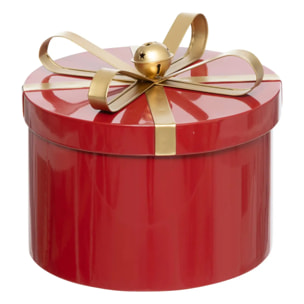 BOITES RONDES METAL ROUGE X3