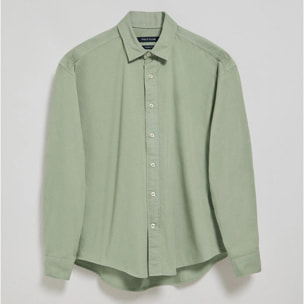 Camicia loose fit verde giada con logo Polo Club