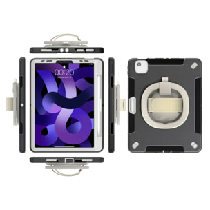 DAM Custodia Rugged Armor per iPad 10,9 pollici. 360°, serie A, seconda generazione. Con maniglia. 20,5x4x27cm. Colore nero