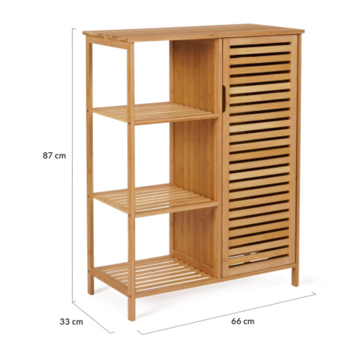 Meuble pour salle de bain Maya 1 porte en bambou