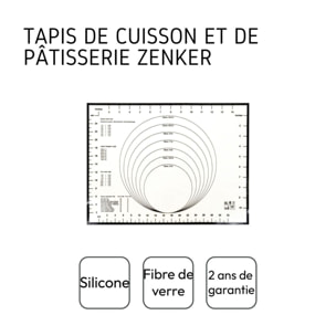 Ensemble de 2 Tapis de cuisson en silicone 40 x 30 cm Zenker Smart Pastry