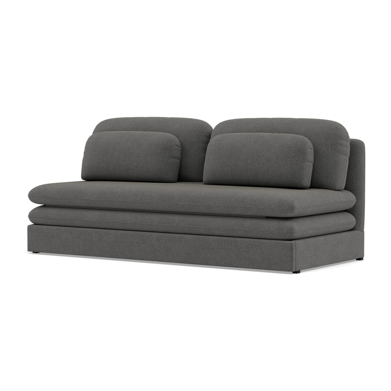 Ysal - canapé 3 places convertible déplimousse en velours texturé - Gris