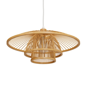 Suspension en bambou naturel et métal D50 cm - Mirabel