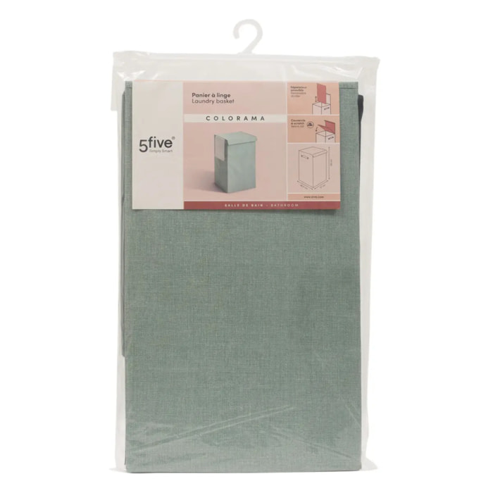 Corbeille à linge Colorama rectangulaire pliable 74L vert céladon