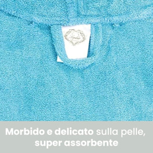 INTRECCI Accappatoio Bambino e Bambina, Accappatoio Spugna di Cotone, Assorbente, Morbido, per Pelli Sensibili, Certificato Oeko-Tex.