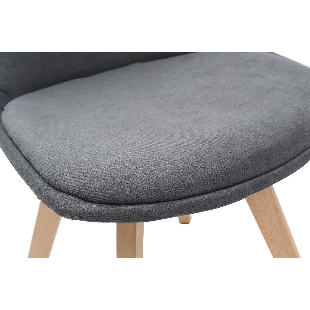 Chaises scandinaves en tissu gris foncé et bois clair (lot de 2) MATILDE