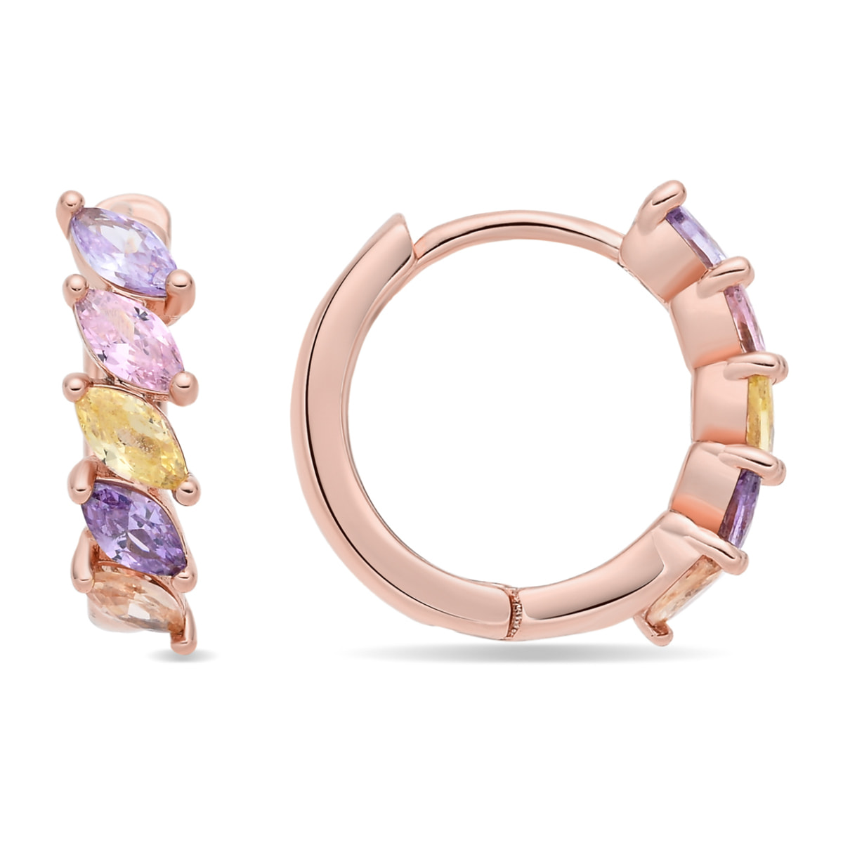 Pendientes Widas acabado oro rosa 18k