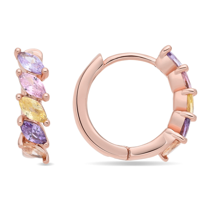 Pendientes Widas acabado oro rosa 18k