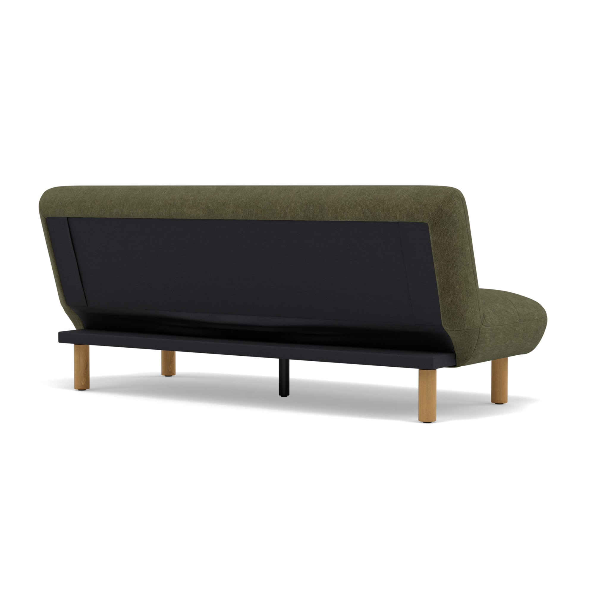 Soan - Banquette 2 places convertible clic-clac en velours texturé - Vert