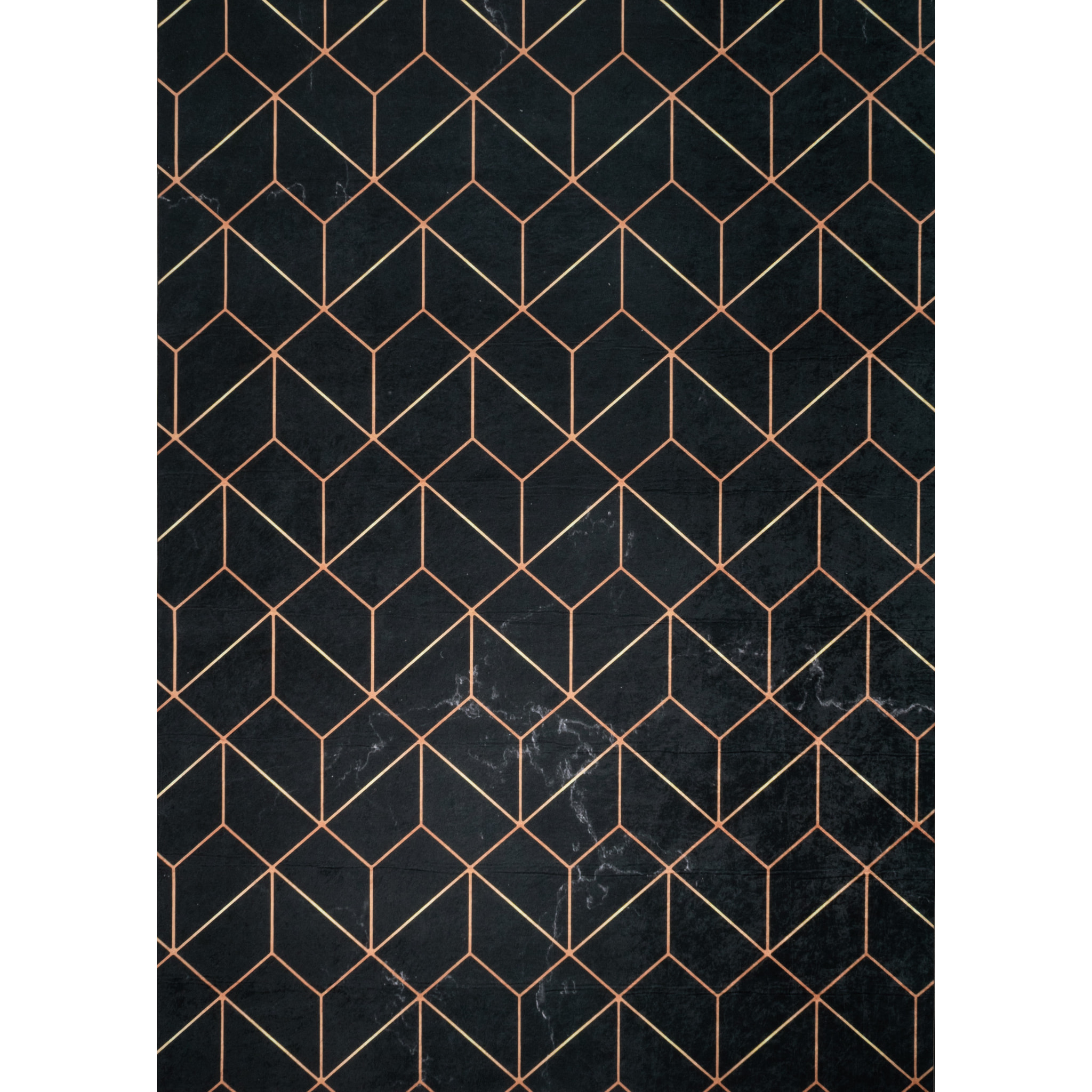 Stampa - tapis de salon lavable à motif, noir