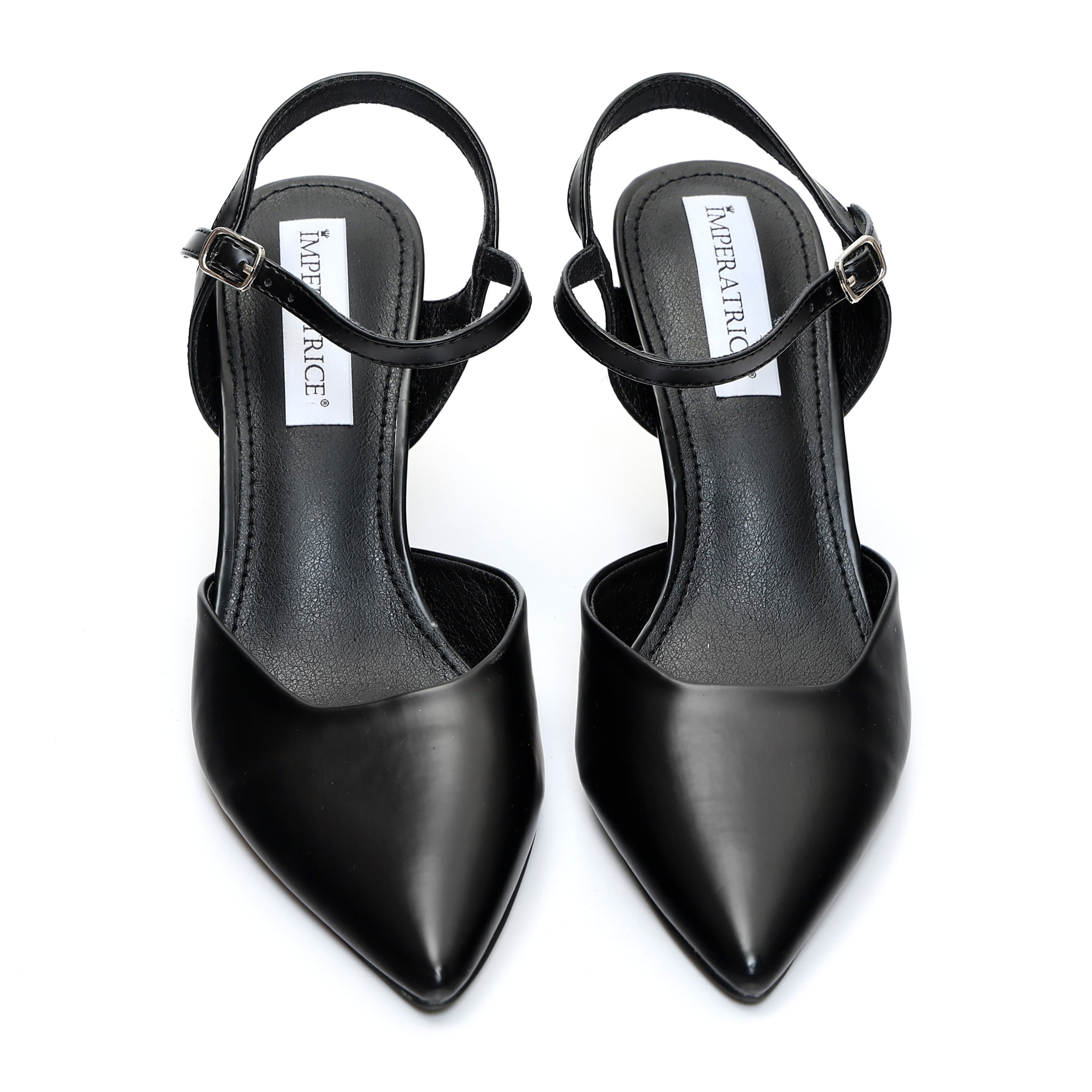 Sandali in simil pelle verniciata con tacco