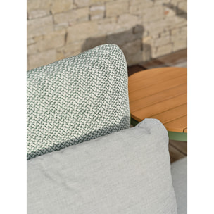 BARLIA - Canapé de jardin 3 places en aluminium - Olive