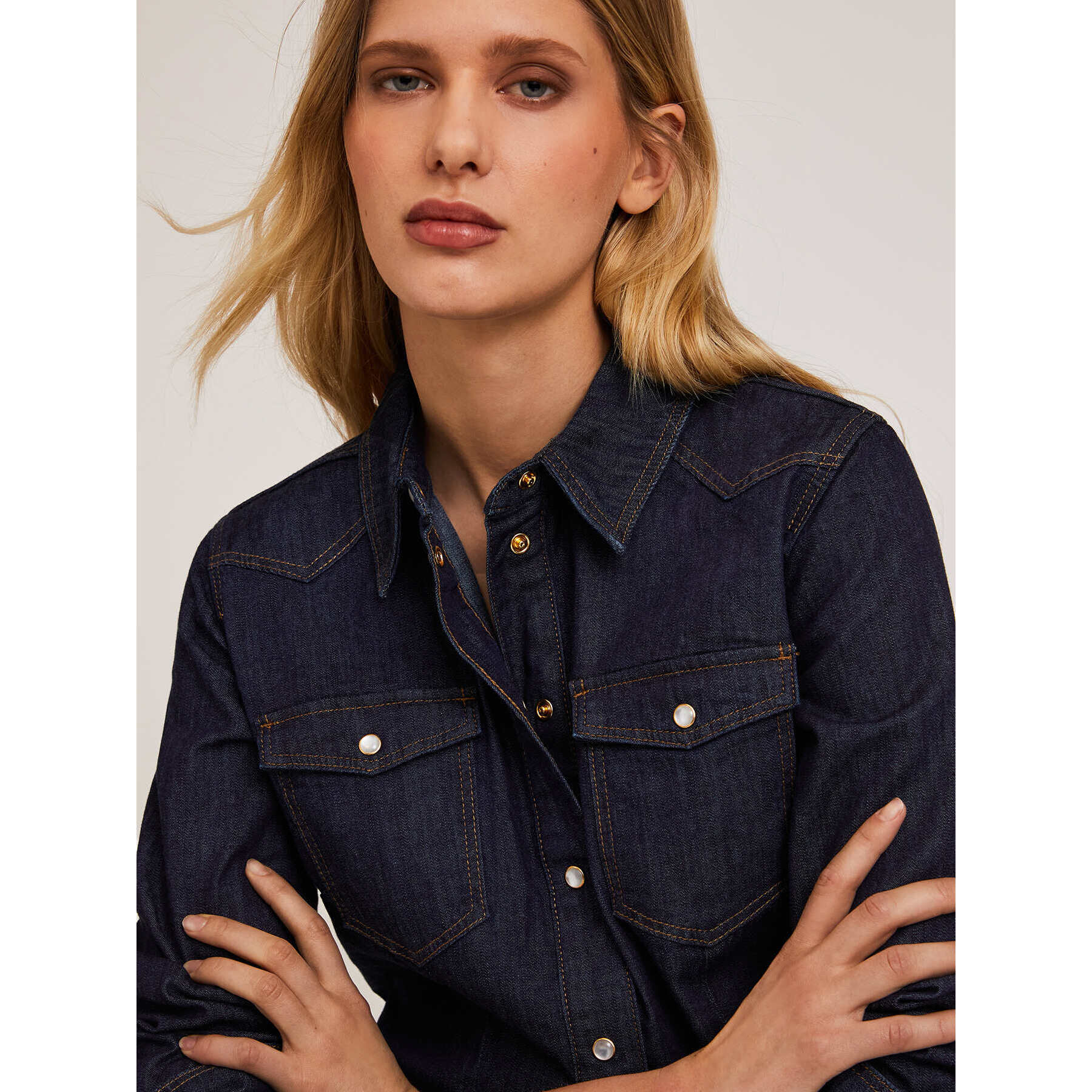 Motivi - Camisa de tejido vaquero - Azul