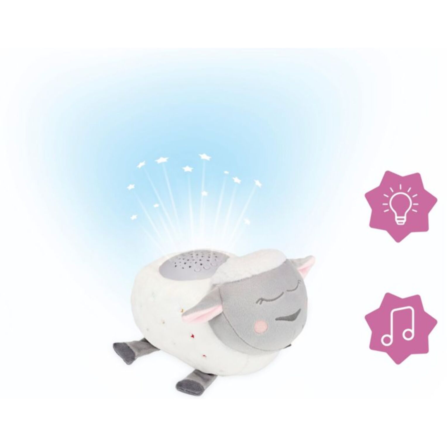 Veilleuse BADABULLE projection peluche mouton