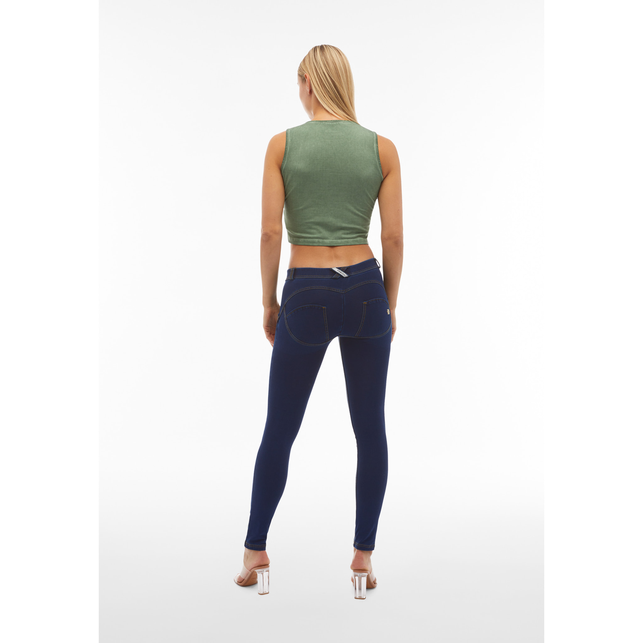 Jeggings push up WR.UP® vita bassa in jersey organico