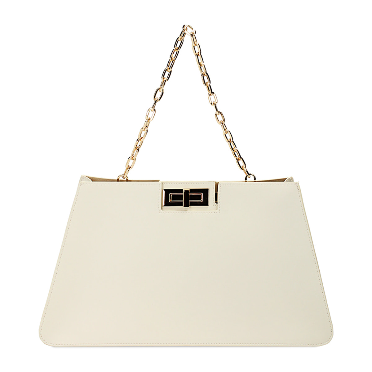 Borsa a mano panna con catenina