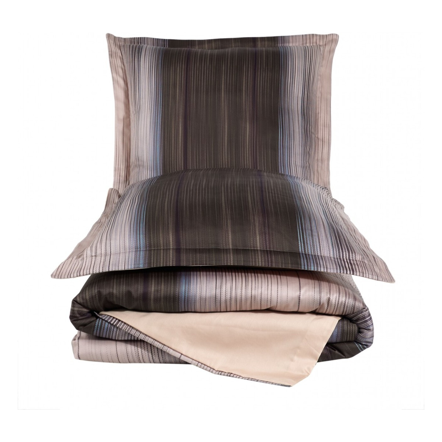 Parure housse de couette 240x220 cm et 2 taies d'oreiller 63x63cm satin de coton imprimé