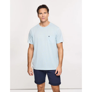 Camiseta Manga Corta Azul Celeste - Veira