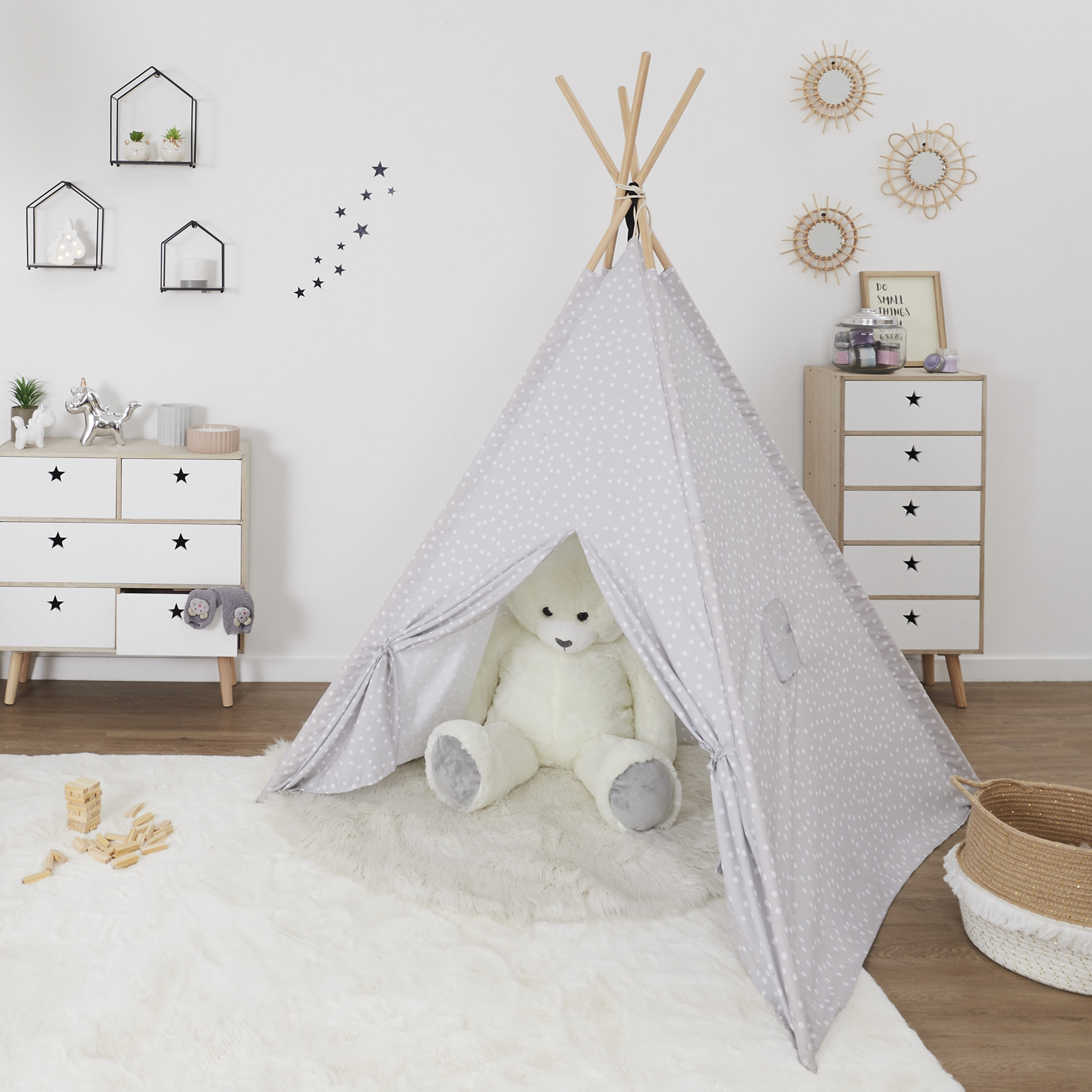 Tipi Gris 120x120x160cm