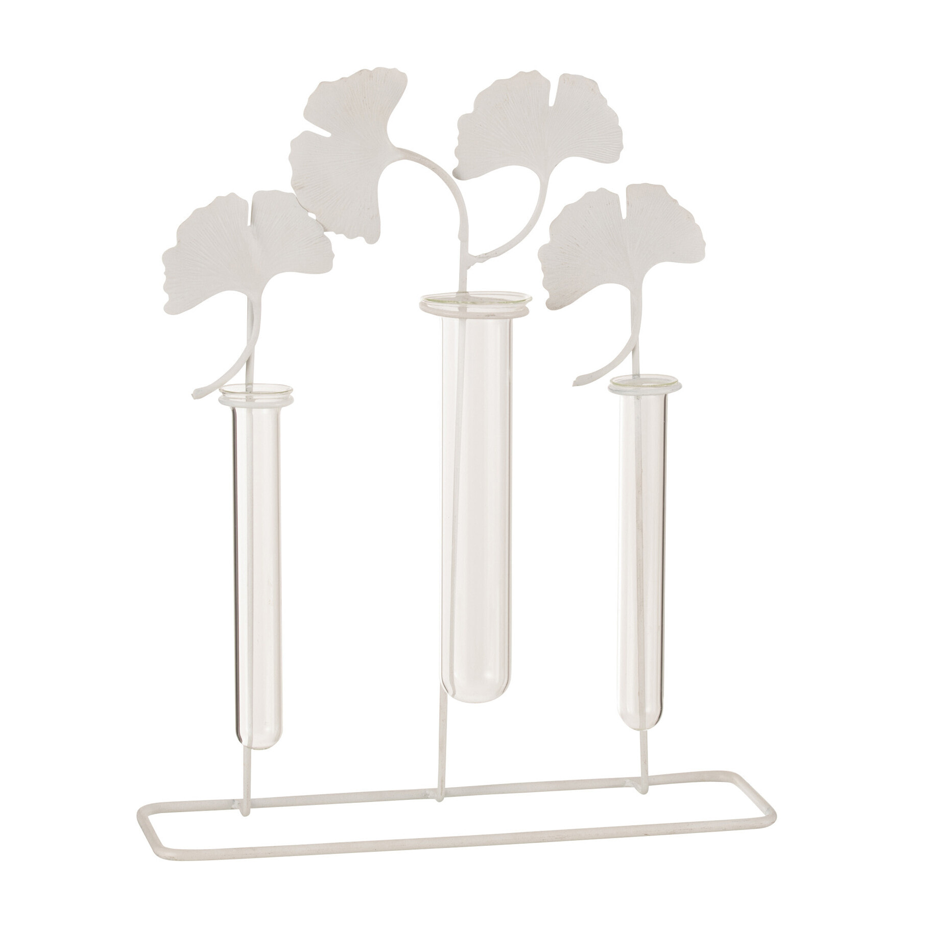 J-Line vase 3 Porteurs Fleurs - métal - blanc - 31.5 cm de hauteur