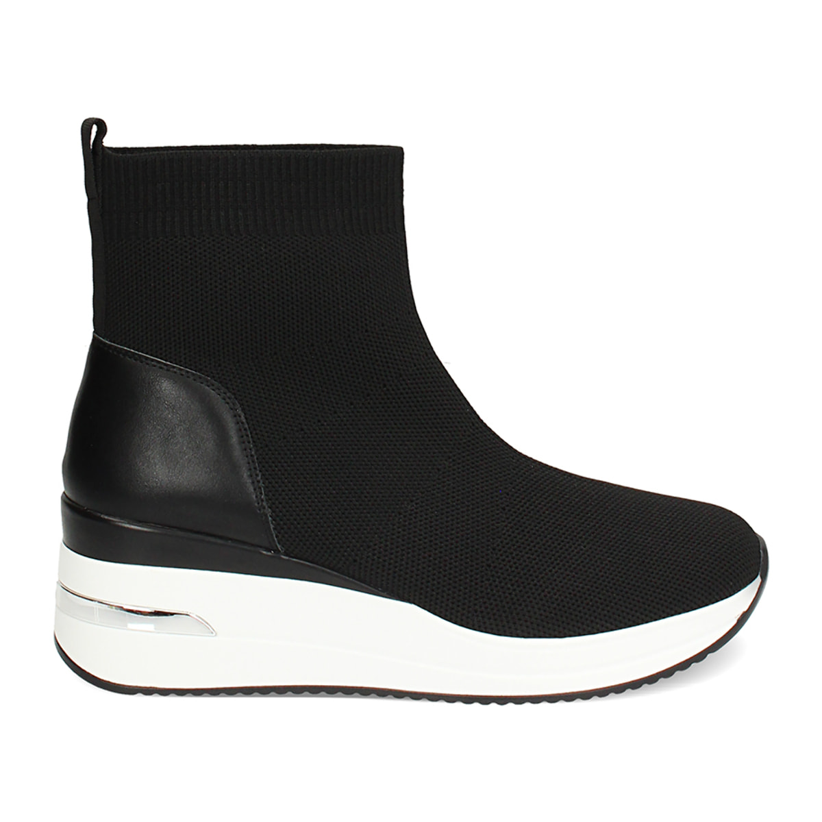 Slip on donna nera in tessuto