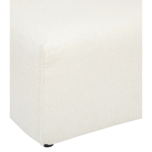 Module d'angle "Kiona" en bouclette 99x99cm blanc