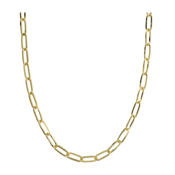 Collana Maglia Ovale placcata Oro Giallo 18Kt - 41cm