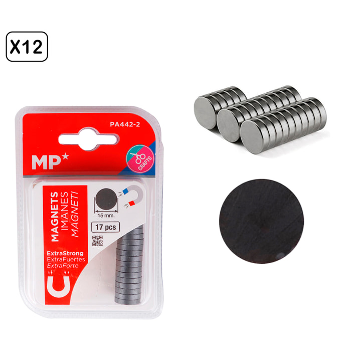 12 pacchi di IMANES D15MM 17UDS