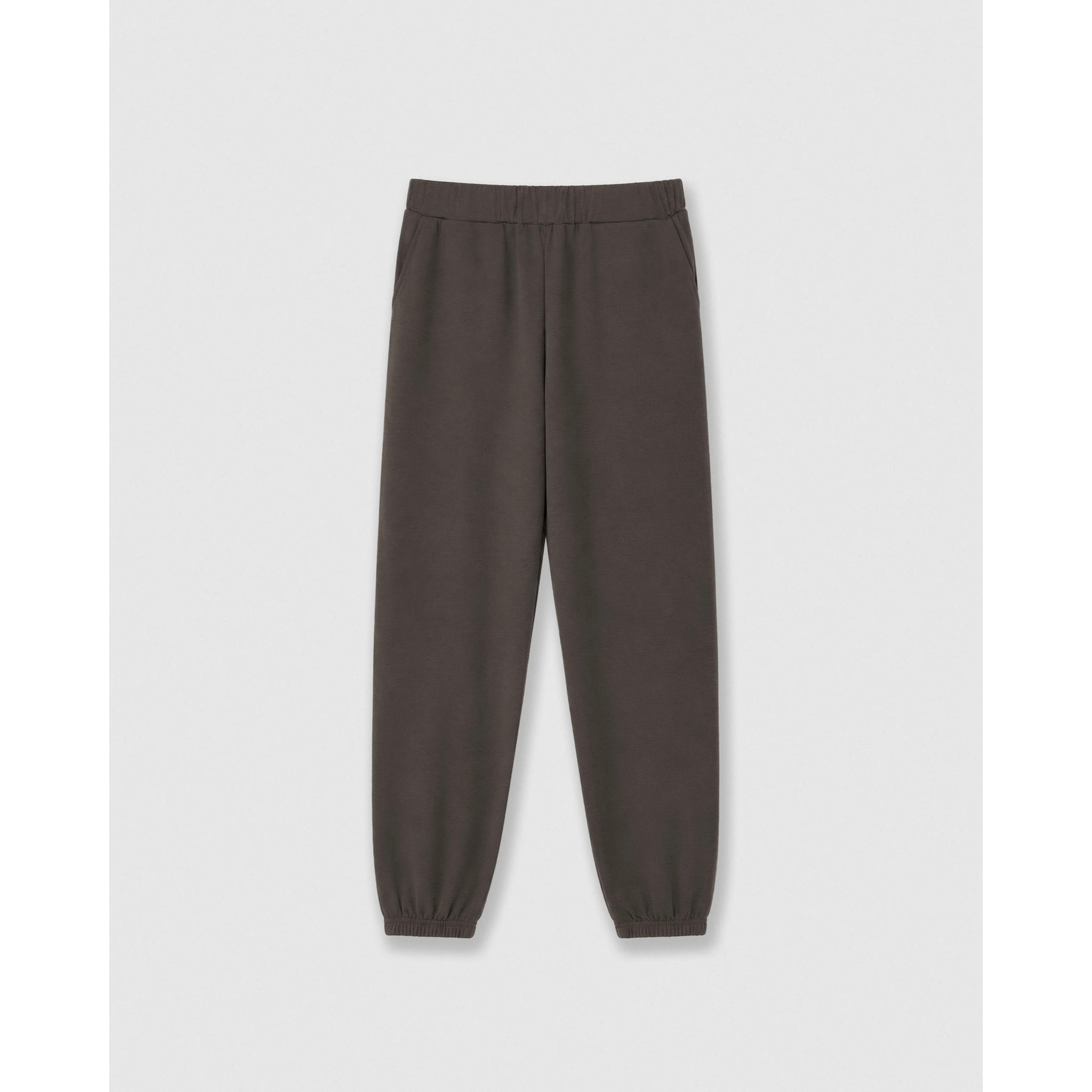 Pantalón jogger fluido liso gris marengo
