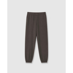 Pantalón jogger fluido liso gris marengo