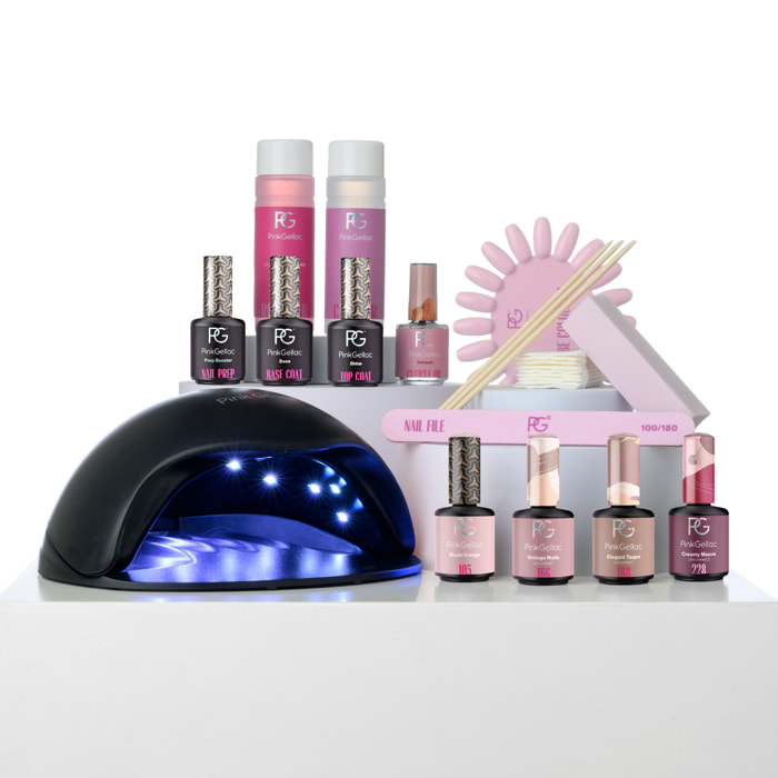 Kit de manucure avec lampe UV LED noir