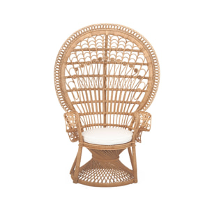 Fauteuil vintage rotin MAHE