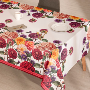 Mantel estampado antimanchas DARLIN ROJO