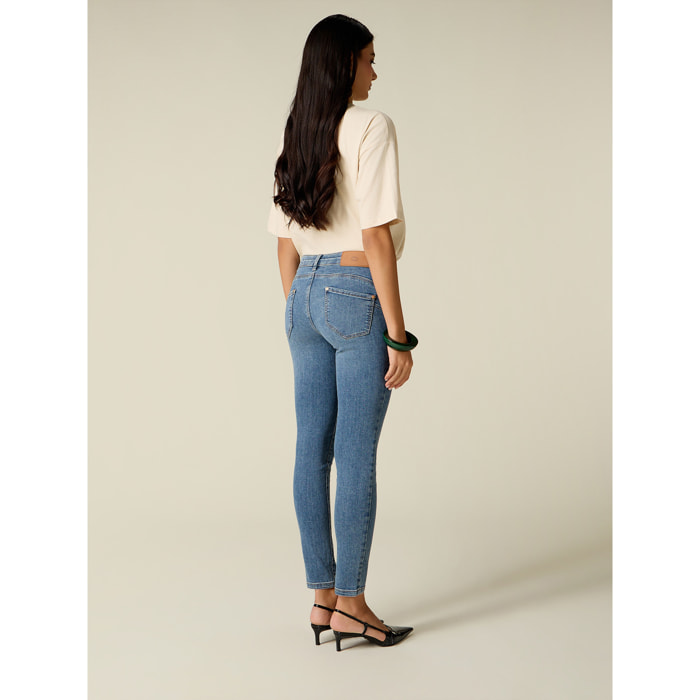 Oltre - Jeans skinny in denim - Azzurro